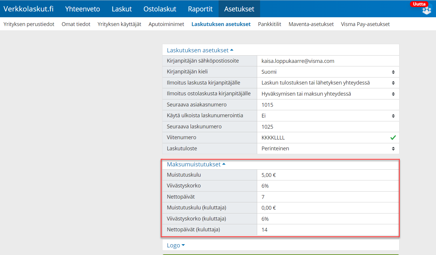 Yleistä maksumuistutuksista - Visma Community