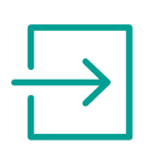 Login icon blue green.png