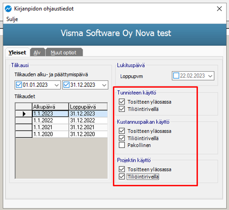 Miten saa tunniste/kustannuspaikka/projekti sarak... Visma Community