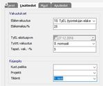 Henkilötiedoissa henkilö on kytketty tiliöintiryhmään "1. testi"