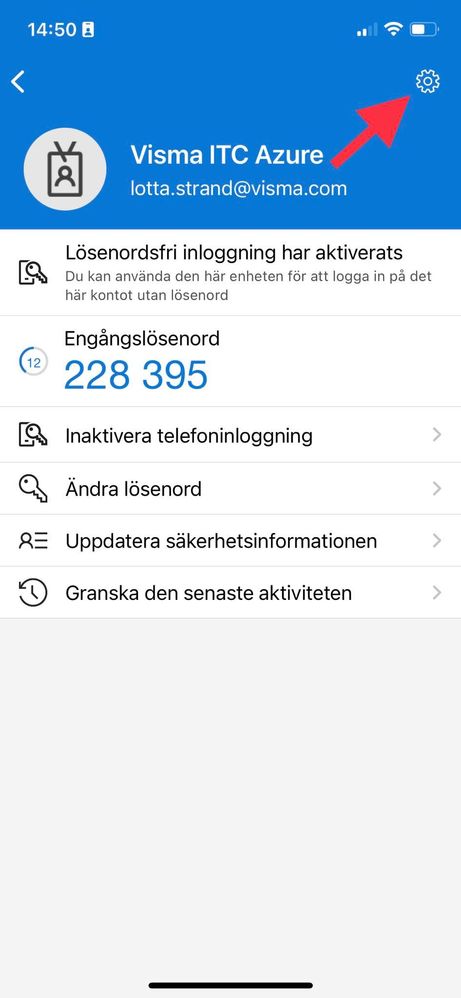 En bild som visar Microsoft Authenticator