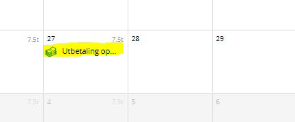 Oppspart Overtid I Visma.net Calendar