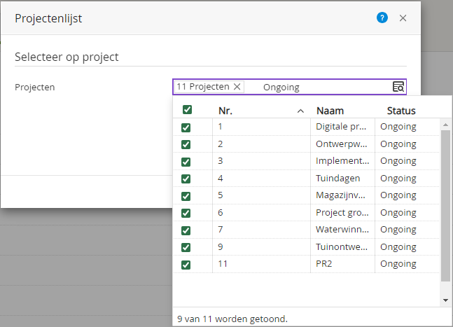 Nieuw rapport Projectenlijst beschikbaar.png