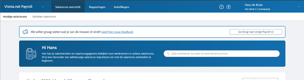 Nieuwe UI als standaard ingesteld