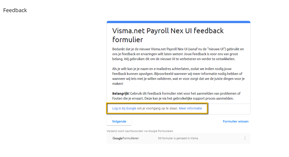 Handleiding / Release notes Payroll Nex Visma Community
