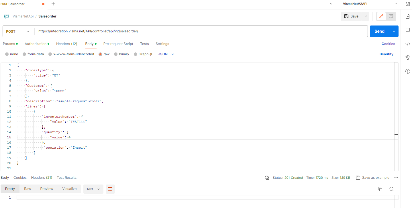 Solved: Salesorder API v3 creating orderLines without suba... - Visma ...