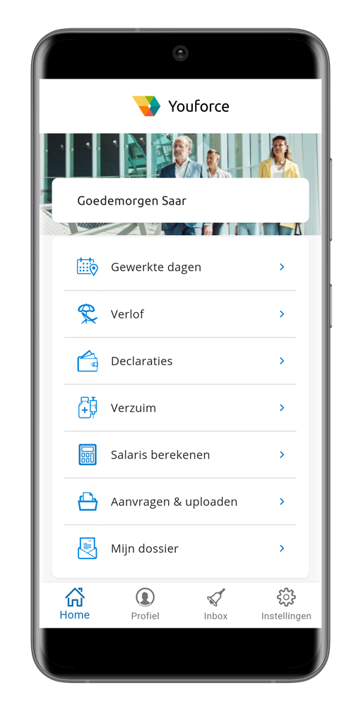 1) Home scherm met uploaden en aanvragen.png