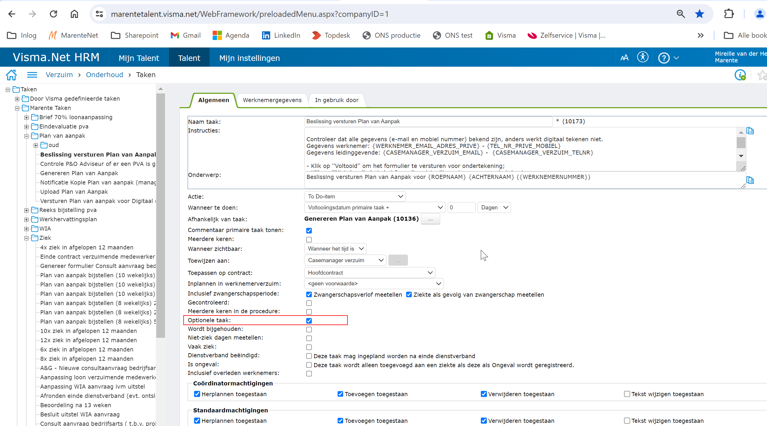 Workflow plus mogelijkheid instellen optionele taa... - Visma Community