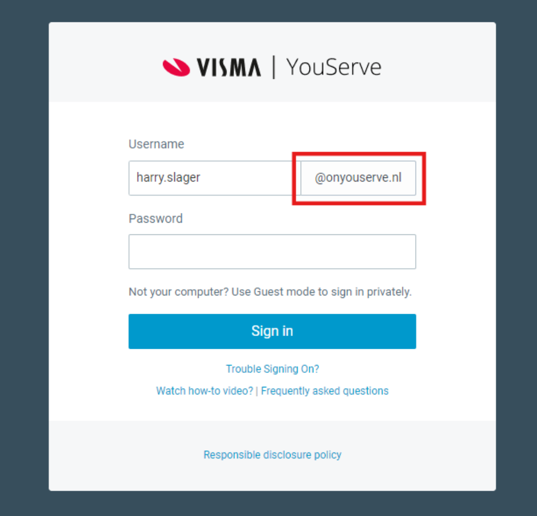 Eerste keer inloggen gewijzigde gebruikersnaam (va... - Visma Community