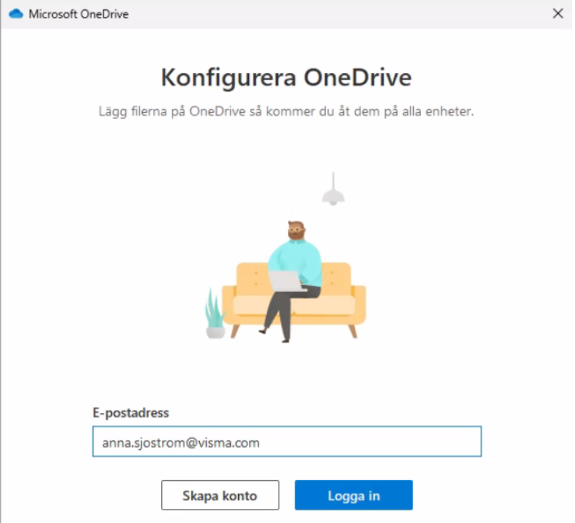 OneDrive startar automatiskt när man loggar in Con... - Visma Community
