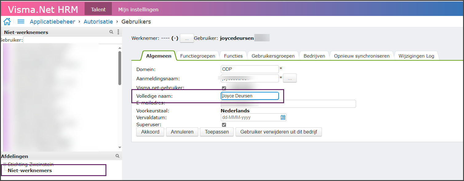 Niet-werknemer gebruiker en manager opnemen in de ... - Visma Community