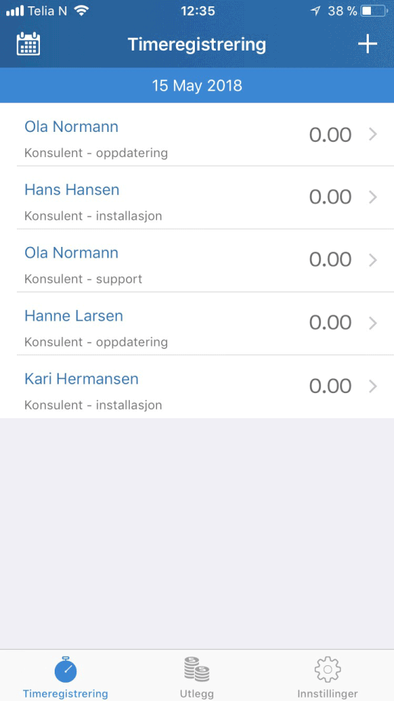 Visma eAccounting Timeapp
