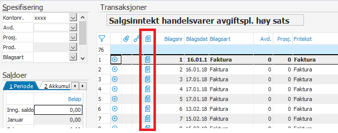 PDF Visning Av Utgående Faktura I Kontoforespørsel