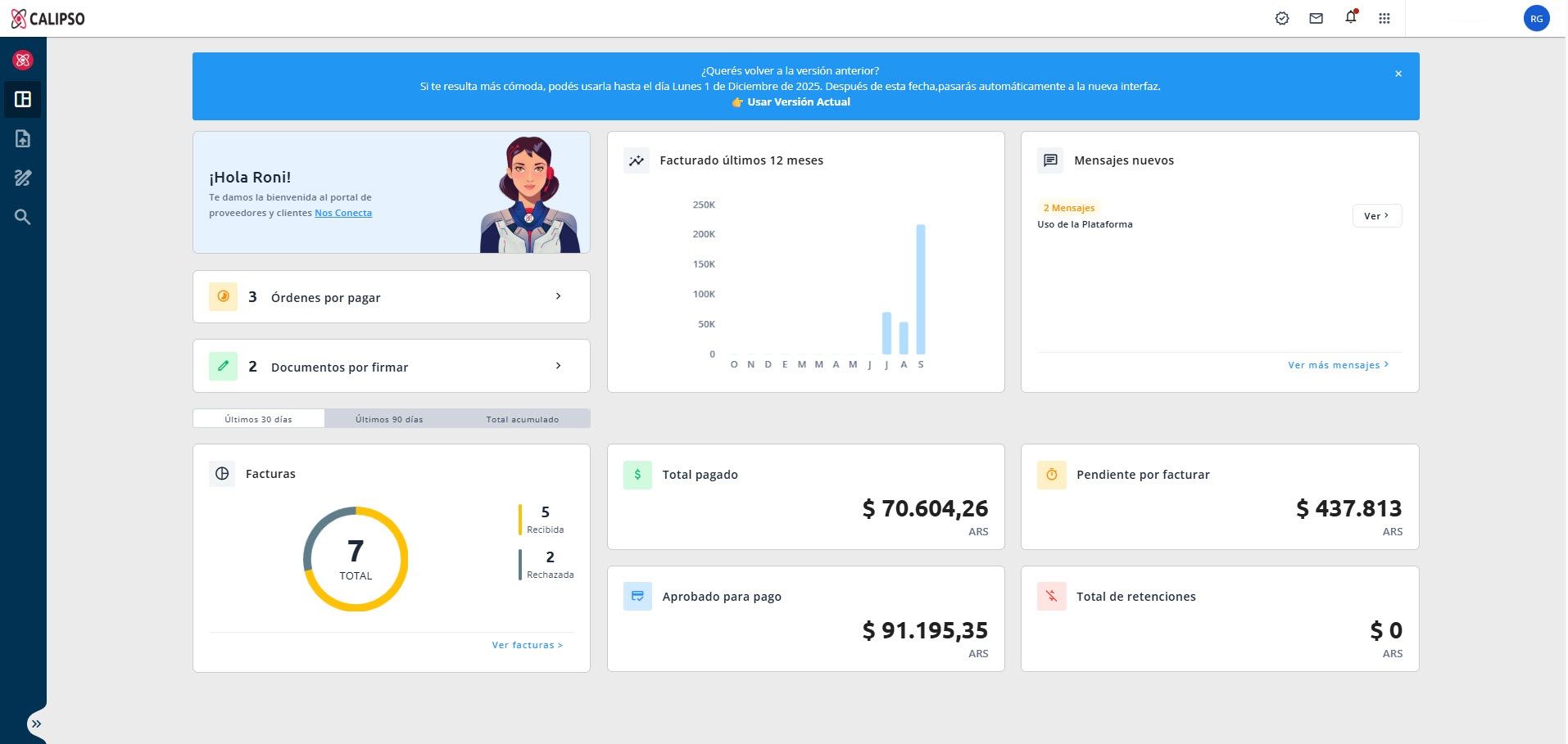 ¡Nueva interfaz del Portal de Proveedores y Clientes!
