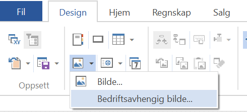 Setter inn bedriftsavhengig bilde