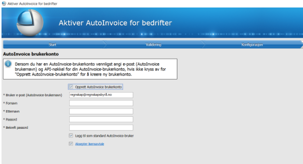 Aktivere AutoInvoice Direkte Fra Visma Business