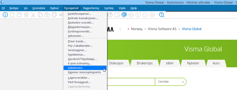 Tilgang Til Visma.net Autoinvoice Via Visma Global