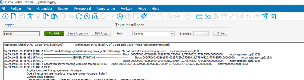 System loggfiler
