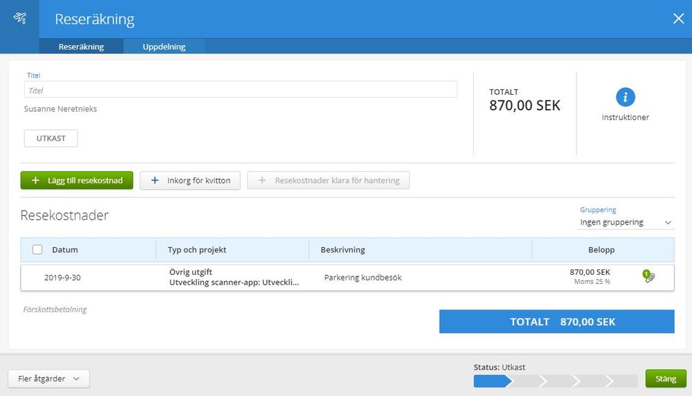 Utlägg parkering skapa reseräkning.JPG