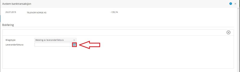 Avstem banktransaksjon Leverandør faktura.JPG