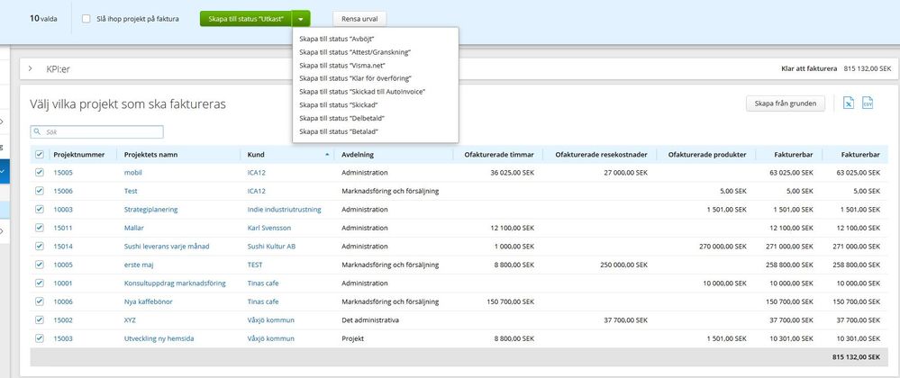 Skapa Faktura Från Startsida Och Massåtgärda Faktu... - Visma Community