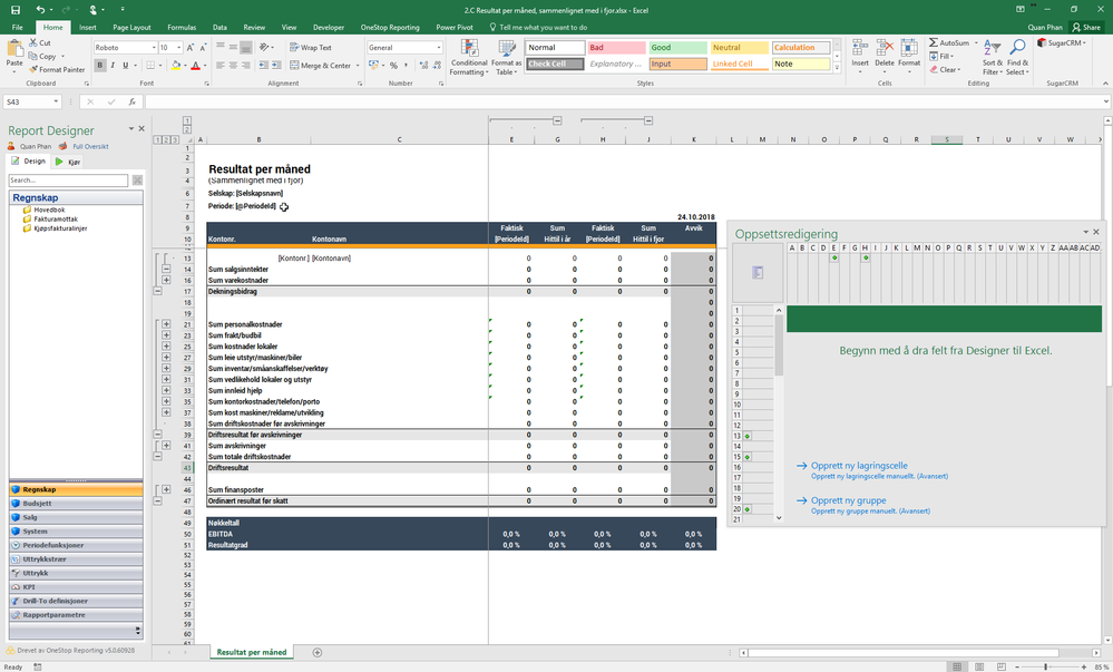 OneStop Reporting rapporteringsportal kan brukes av alle i en bedrift som har behov for å se og analysere bedriftens forretningsdata. Data som er tilgjengelig gjennom Visma Global kan synliggjøres gjennom rapporter og budsjetter i rapporteringsportalen.  Du kan også skreddersy dine egne rapporter, som tilfredsstiller dine behov.