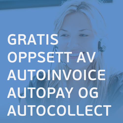 Vi tilbyr nå gratis oppsett av AutoPay, AutoInvoice og AutoCollect på alle dine kunder.