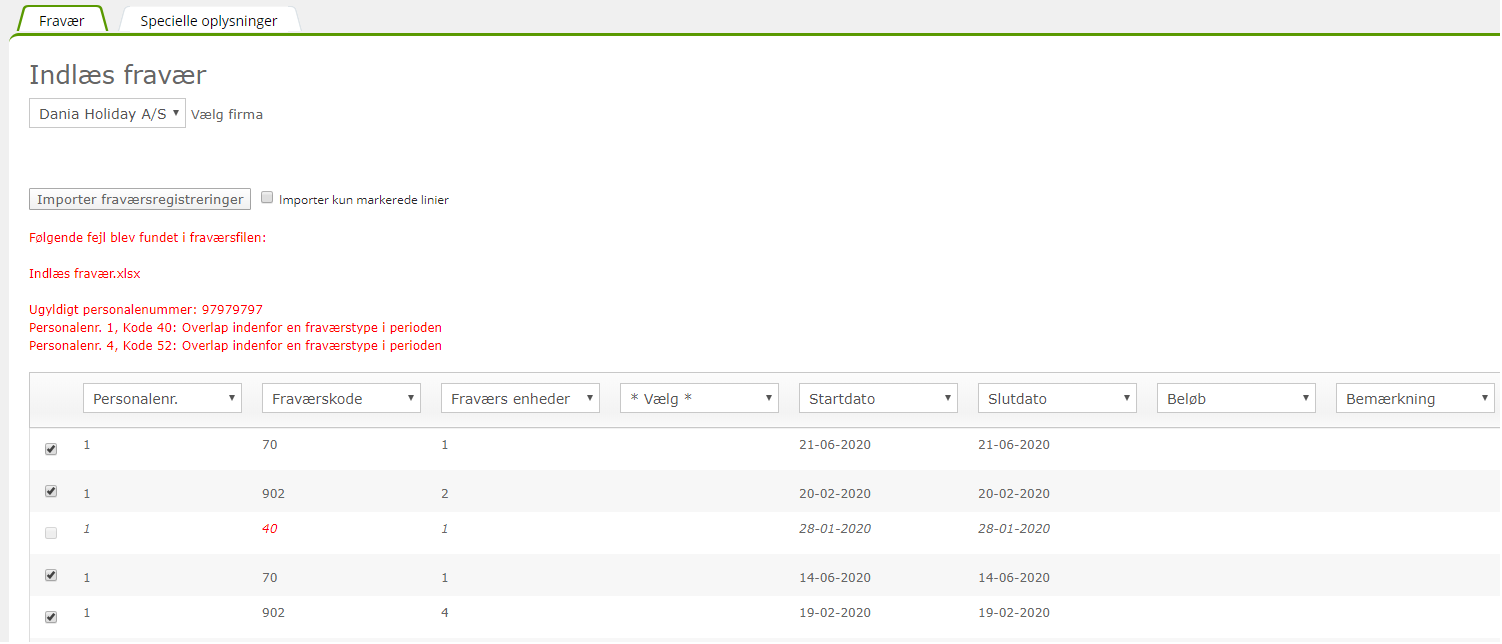 Vejledning - Indlæs oplysninger - Visma Community