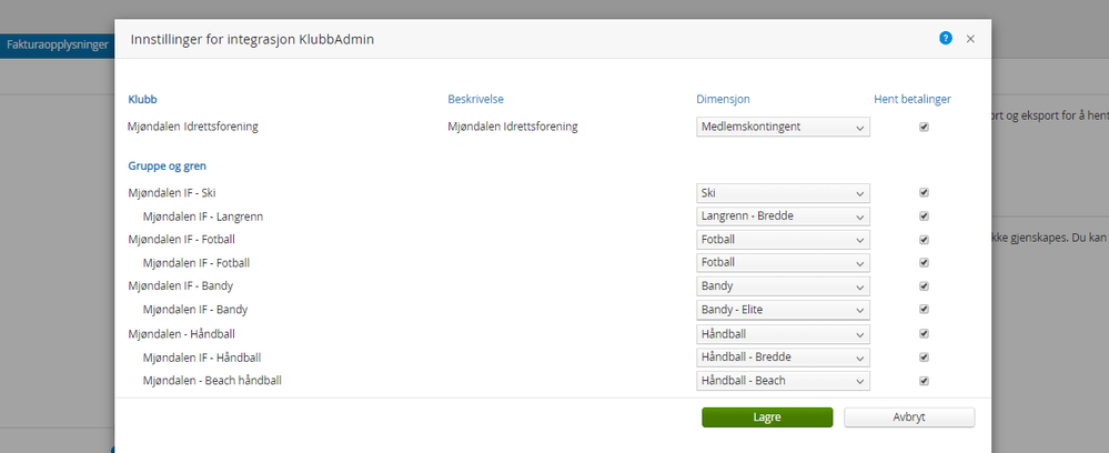 Innstillinger for integrasjon KlubbAdmin_1.png