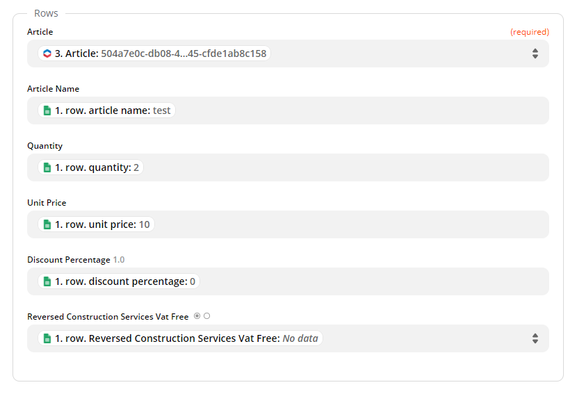 Add article and other fields