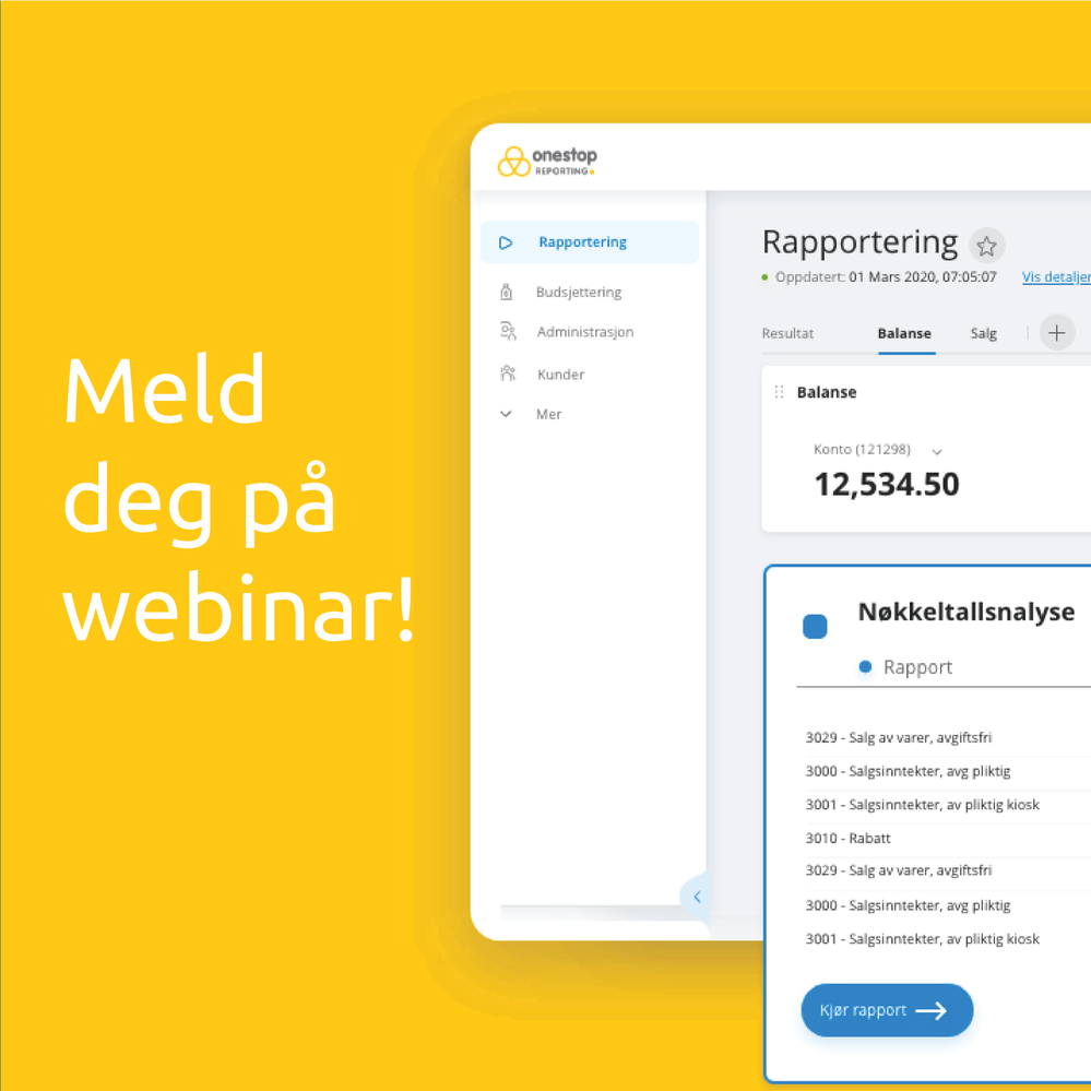Finner ikke du rapportene du trenger i systemene dine? Bruker du masse tid på å samle tall fra forskjellige regneark for å lage rapporter hver måned? Da ønsker vi å tipse deg om rapporteringsløsningen OneStop Reporting.