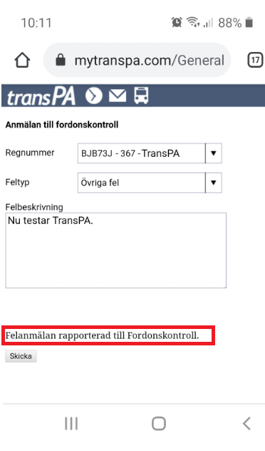 Fordonskontroll, felanmälan rapporterad.png