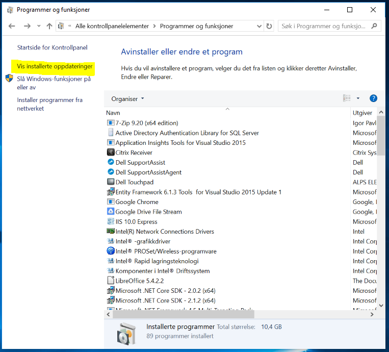 installerte oppdateringer.PNG