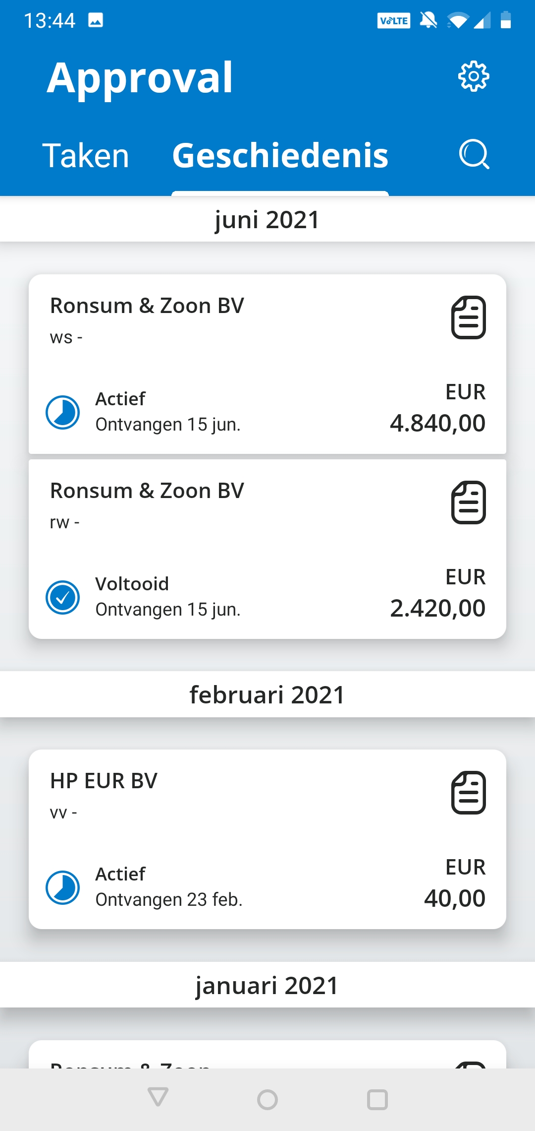 Geschiedenis zichtbaar in de Mobile Manager app (v... - Visma Community