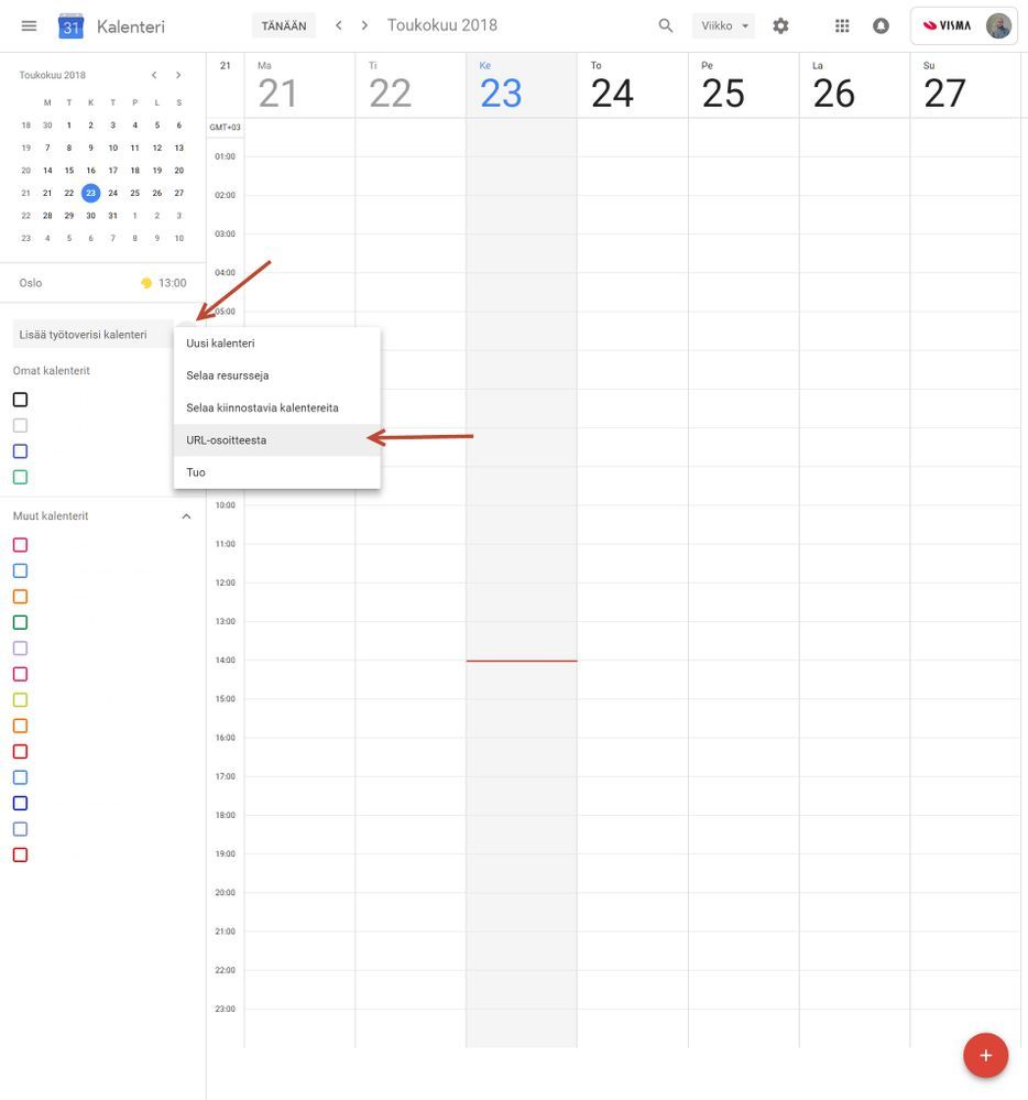 Synkronoi DigitalBooker Google-kalenteriisi