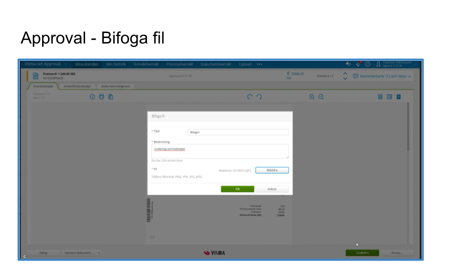 Approval - Bifoga fil