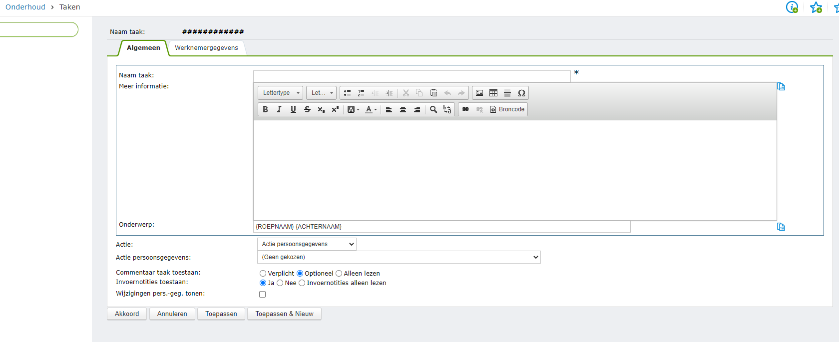 Wizard acties aansturen dmv workflowtaak - Visma Community