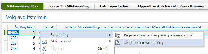 Ny Rapportering Mva 2022 - Innsending - Visma Community