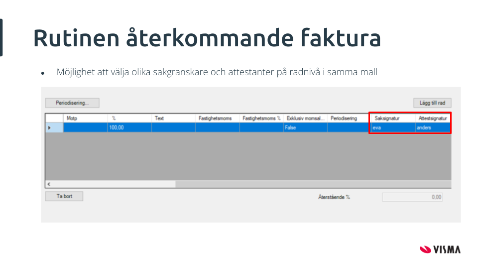 Återkommande faktura ver 14