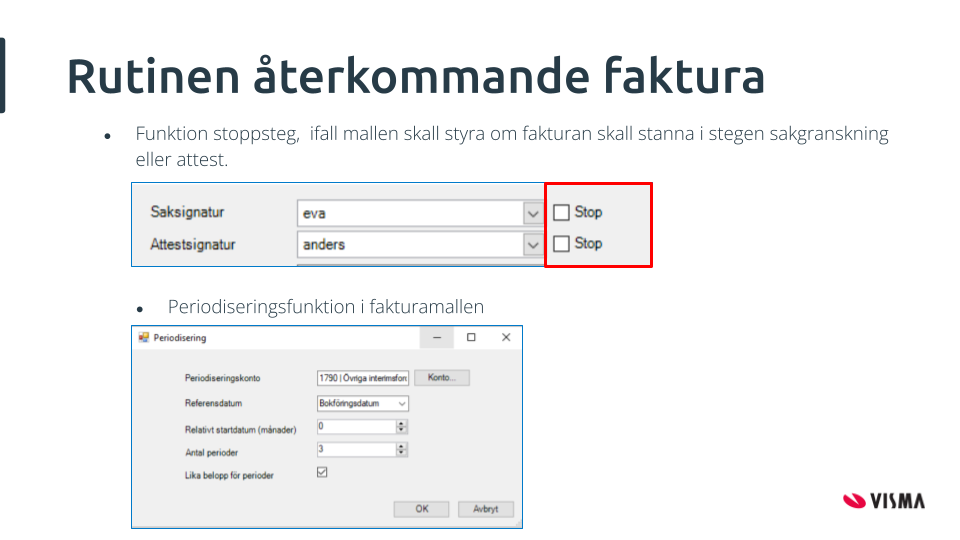 Återkommande faktura ver 14