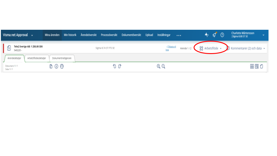 Visma.net Approval Min Historik - Arbetsflödesdeta... - Visma Community